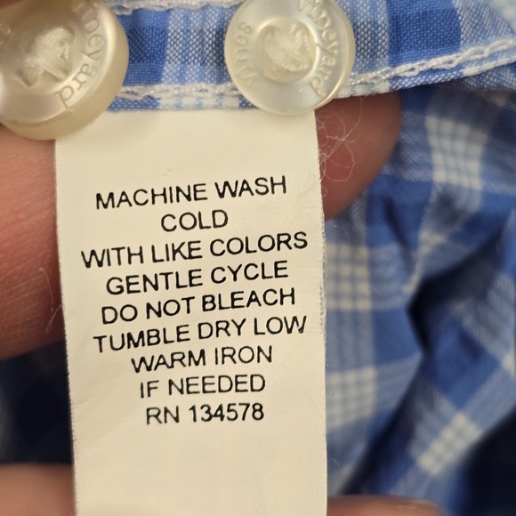 Vineyard Vines‎ Shirt Mens Medium Blue Plaid Harbor Lightweight Vented Fishing - Picture 5 of 10